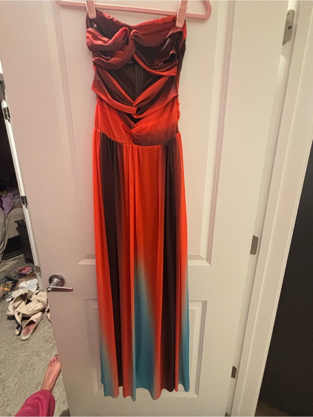 Multicolor Cut-Out Gown - Picture 6 of 8